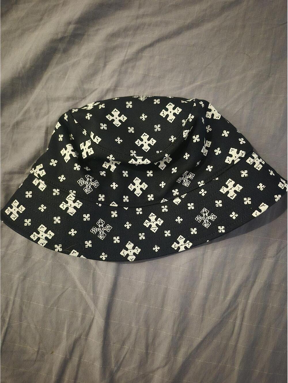 Rhude Black/White Bandana Bucket Hat